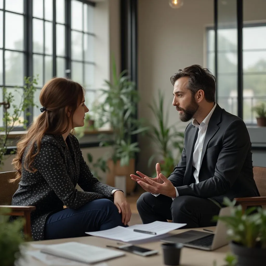 One-on-one consultation coaching session